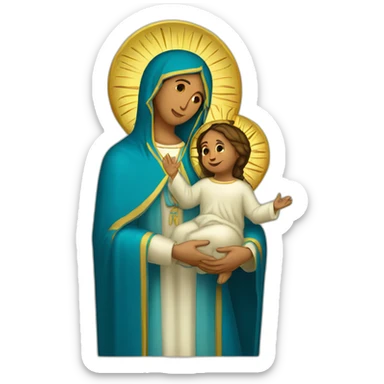 Virgen maria y Jesús sticker