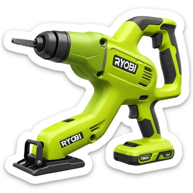 RYOBI ONE+ 18V Cordless Reciprocating saw battery emoji style sticker