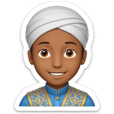 Islamic emoji video boy sticker