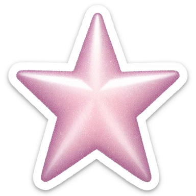 pale pink star sparkle sticker