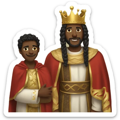 a king visiting a king sticker