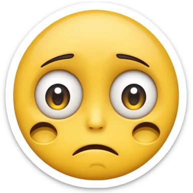 a sad emoji face begging sticker