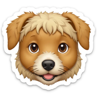 jackapoo (jack ruseel terrier + poodle) cute little kind of crusty dog but super cute, blondeish with cute little snout sticker