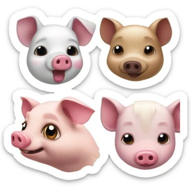 ferrets and pigs the ugly one sticker