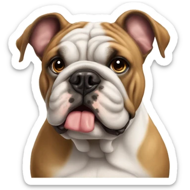 Bulldog ingles lengua fuera sticker