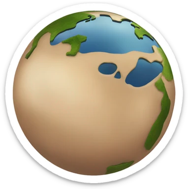 earth planet but the water is brown and the earth look pollutaded sticker
