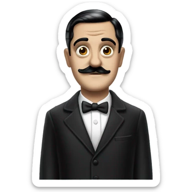 Gomez Addams,cute,showing off, show full body, accessories  sticker