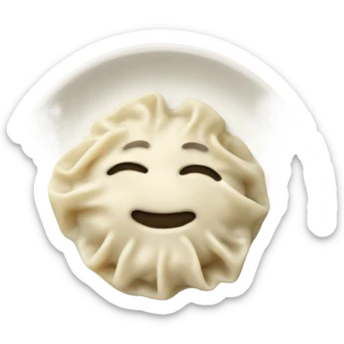 dumplings on a plate sticker