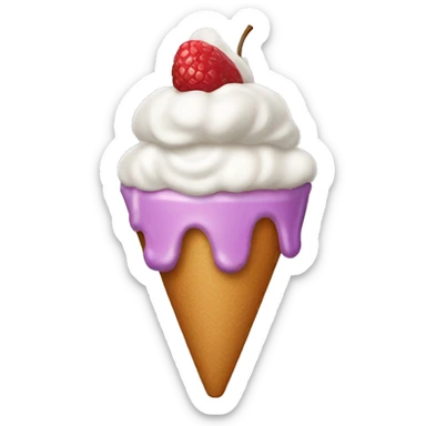 Hipopótamo comiendo helado sticker