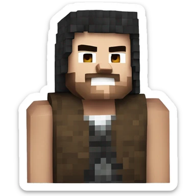 Jack Black as minecraft steve sticker