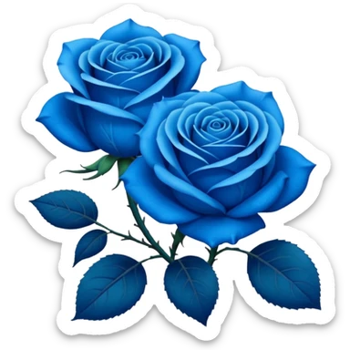Blue roses sticker