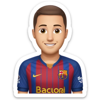 Crea a Eden Hazard con la camiseta del Barcelona sticker