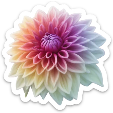 mystic dreamer dahlia flower sticker