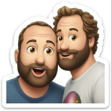 tom segura kissing bert kreischer sticker