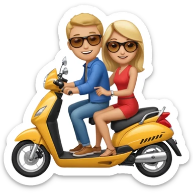 honda dio new byke couple going sticker
