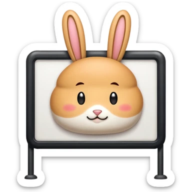 make a white billboard with the text “bun you” inside lt sticker