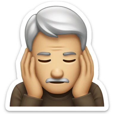 man facepalming sticker