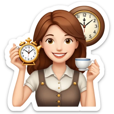 Clock that tea sis  sticker