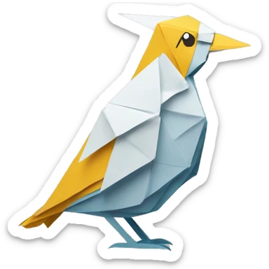 bird origami sticker