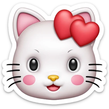 Hello kitty heart eyes sticker