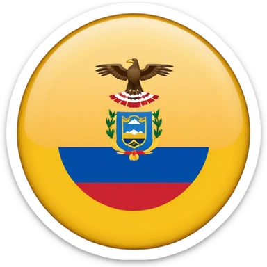 Bandera de colombia circular sticker