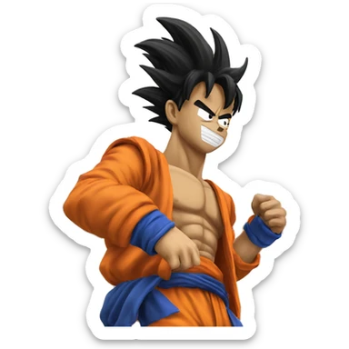 Goku drunk as fuck in discoteca sticker