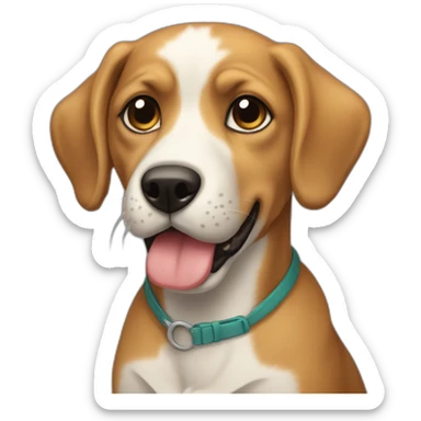 Perrito acostado sticker