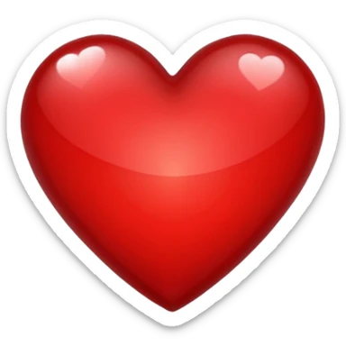 white and red jewel heart sticker