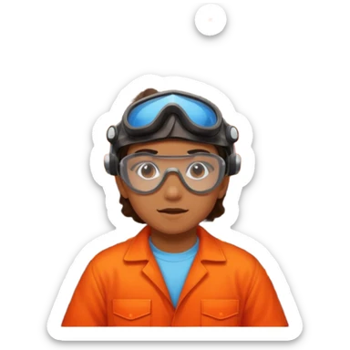 Volcano Experiment of  a kid  sticker