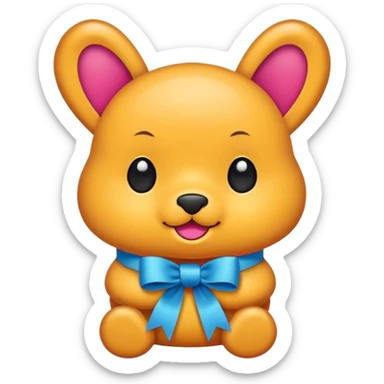 Pookie sticker ribbion sticker