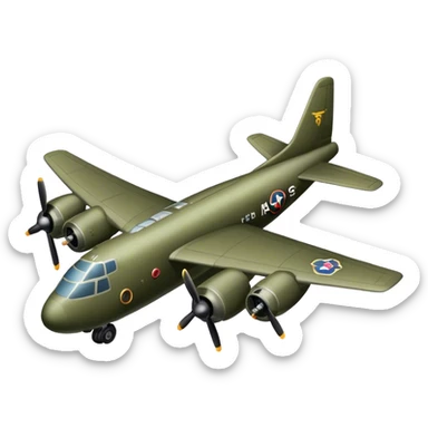 bomber plane sticker