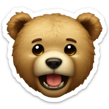 teddybear that has eaten a lot and is full sticker