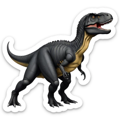 Black Tyrannosaurus rex dinosaur accurate  sticker