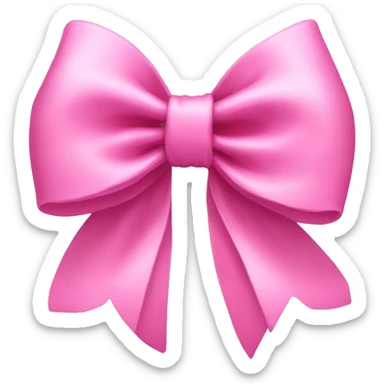 pink bow sticker