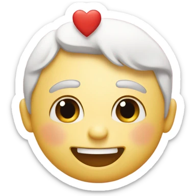 A very happy emoji that has fallen in love and is feeling love sticker