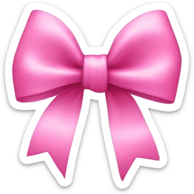 Pink bow sticker