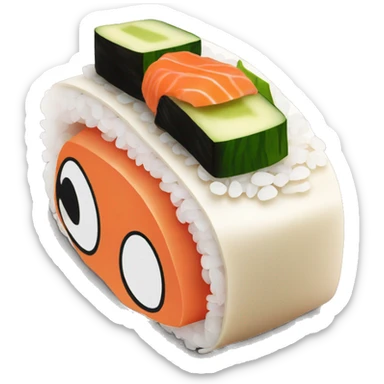 Sushi California roll sticker