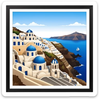 Santorini greece sticker