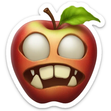rotten apple sticker