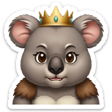 Angry princess koala  sticker