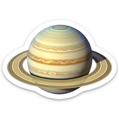 Saturn as a round planet with a ring sticker