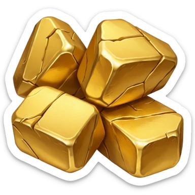 gold nuggets sticker