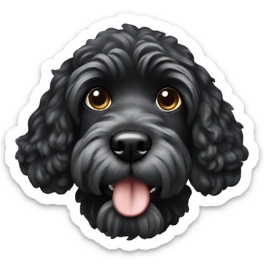 Dog black cockapoo sticker