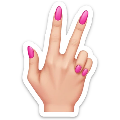 Hot pink middle finger sticker