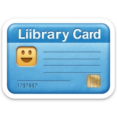 Library card
 sticker