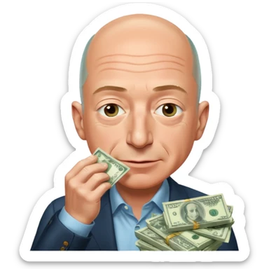 jeff bezos sniff money sticker