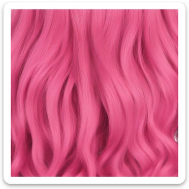 Pink wig sticker