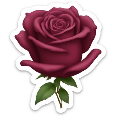 burgundy rose sticker
