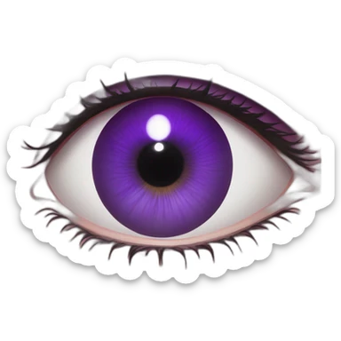 majestic godly violet iris eyeball serious intense symmetrical knowledgable sticker