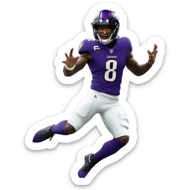 Lamar Jackson 08 touchdown dance sticker